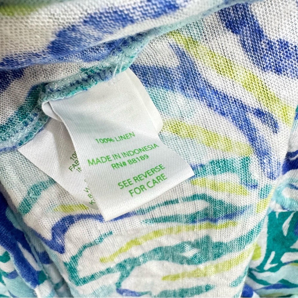 Lilly Pulitzer Duval Dress Pool Blue Stay Cool Linen Size Medium - Picture 4 of 6